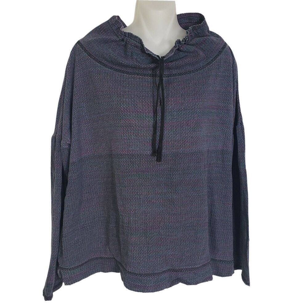 Talbots Womens Sweatshirt Medium Funnel Neck Drawstring Pullover Athleisure